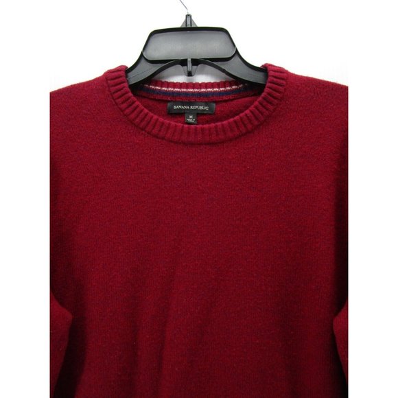 Banana Republic Sweater Medium Merino Wool Pullover Crewneck Knit Preppy - Picture 2 of 9